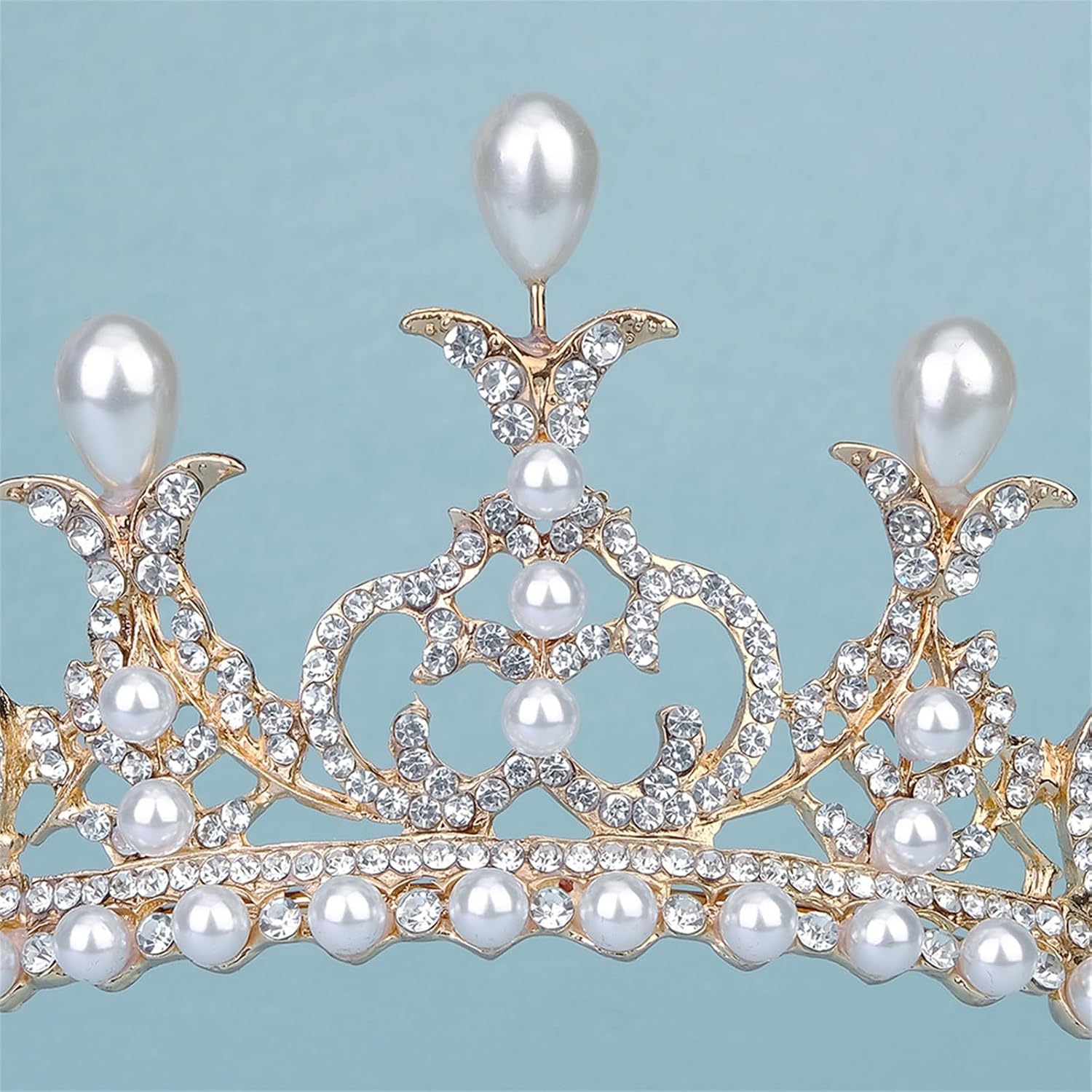 ブライダルクラウン ブライダルクラウンヘッドドレスプリンセス誕生日ヘアアクセサリースタジオウェディングアクセサリーヴィンテージパール