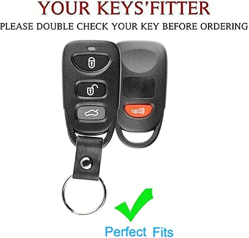 Miniatura 2 de TAPAYICA Funda para llavero Hyundai Elantra Sonata Kia Forte Optima Spectra (4B-blanco)