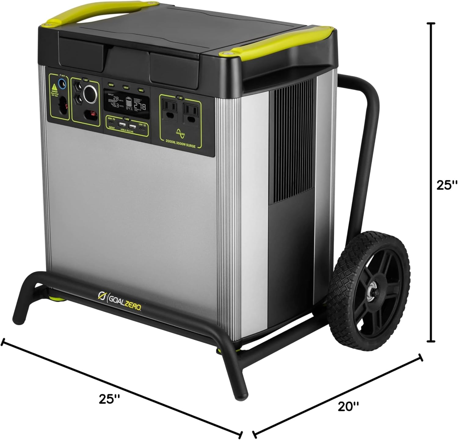 Dimensiones de la central eléctrica portátil Goal Zero Yeti 6000X