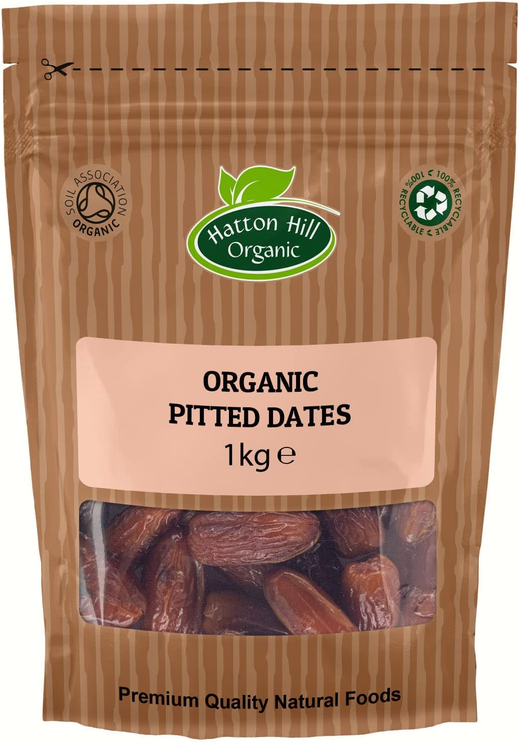 Organic Dates Pitted Deglet Nour 1Kg By Hatton Hill Organic - Certified Organic