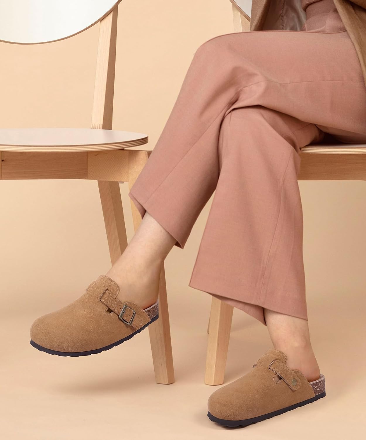  Genuine Suede Clogs for Women Men Comfort Cork Footbed Potato Shoes thumbnail