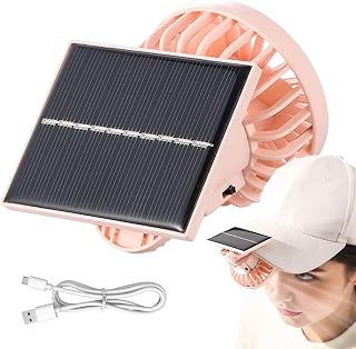 Ventilador con clip, ventilador solar eléctrico de mano con clip, dispositivo de refrigeración de mano con energía solar, accesorios de camping recargables para senderismo, picnic y viajes