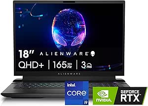 Dell Laptop Gamer Alienware M18 R2 NVIDIA GeForce RTX 4080 Intel Core i9 14900HX 32GB RAM 1TB SSD 18" 165Hz Windows 11 Home Teclado en Ingles