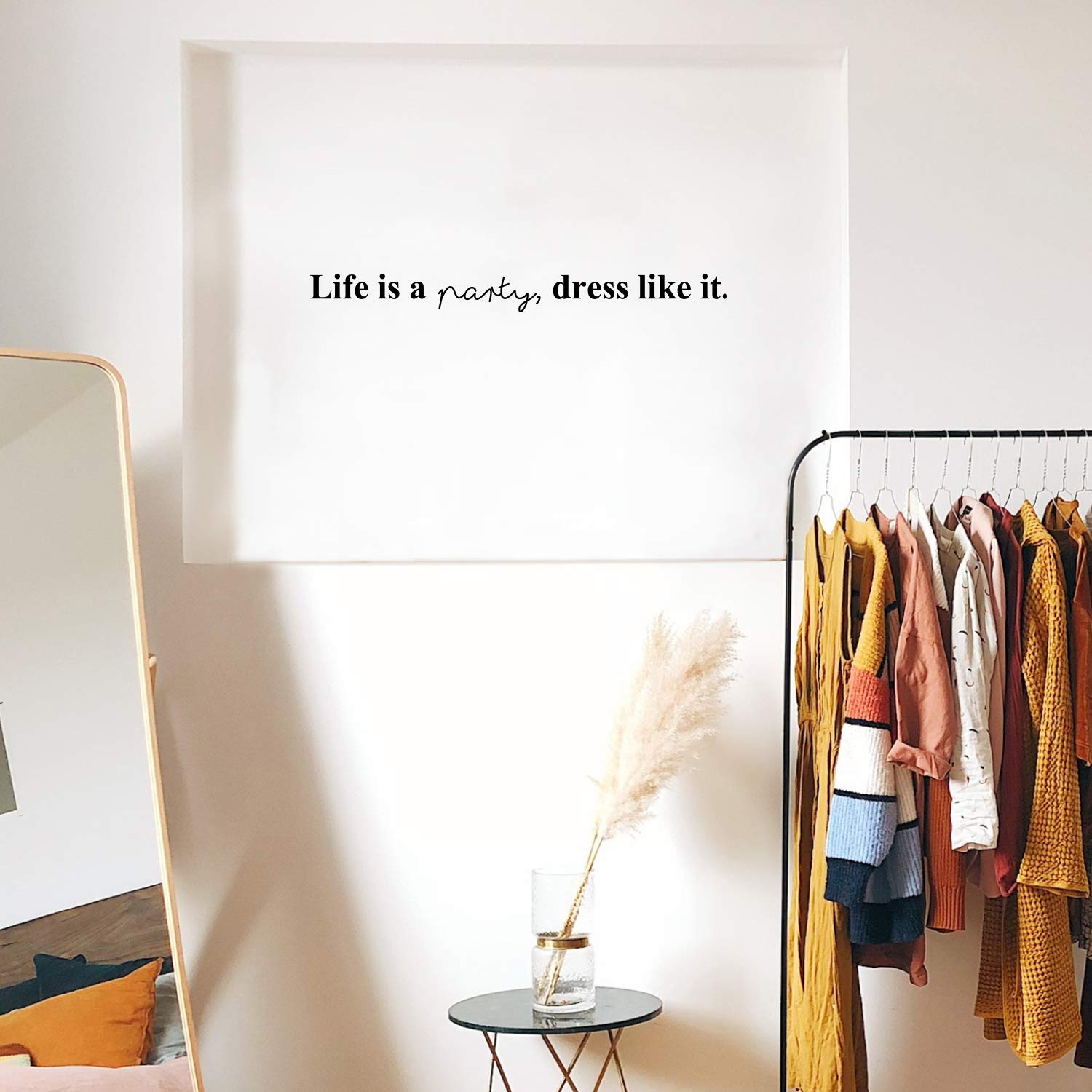 Amazon.com: Vinyl Wall Art Decal - Life is A Party Dress Like It - 3