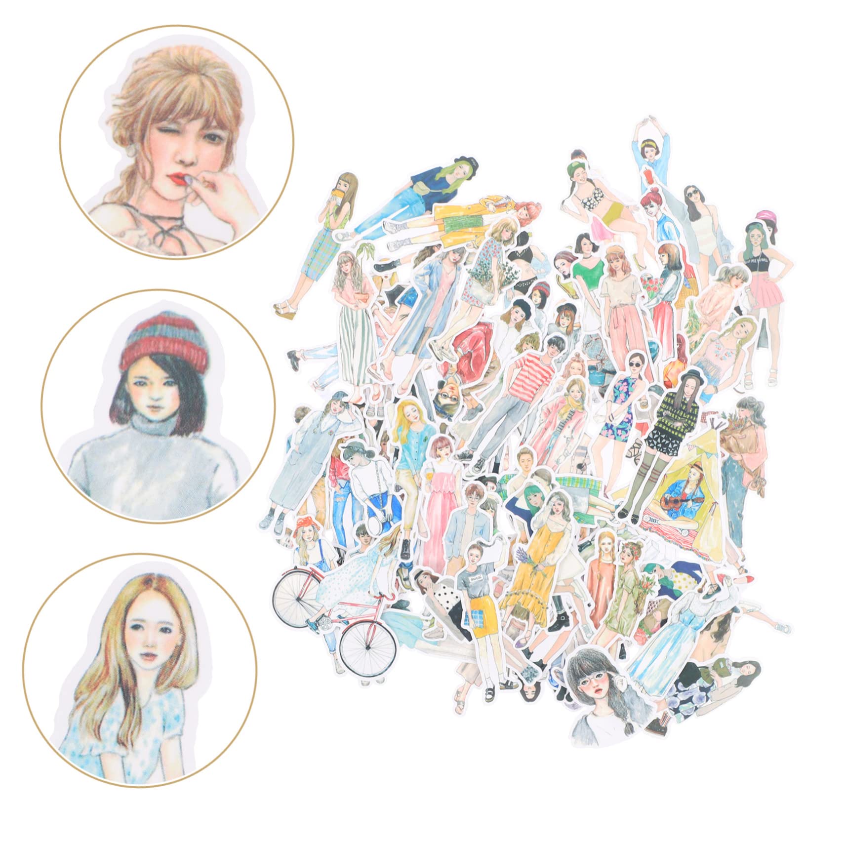 EXCEART 1080 Piezas Niña Pegatinas Álbum De Fotos Pegatinas Etiqueta Del Diario Pegatinas Para Planificador Etiqueta Engomada De Las Chicas De Moda Papel Computadora Hazlo Tu Mismo Viajar
