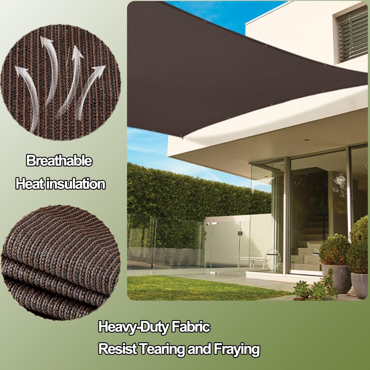 12 x 16 m e Panno 90% UV Block Traspirante Giardino Privacy Rete Outdoor Sune Tessuto con Occhielli per Recinzione e Patio Uso