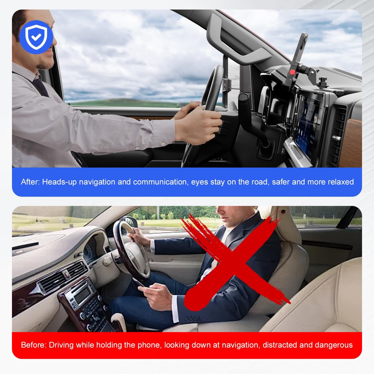 Phone Mount Compatible with 2022-2026 Chevy Silverado GMC Sierra 1500 Dash Mount with Phone Holder Not for 8 inch Screen Replacement for 2022-2026 Chevy Silverado 1500 Accessories