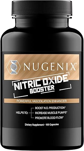 Nugenix Suplemento de refuerzo de óxido nítrico - Flujo de óxido nítrico, L-arginina, L-citrulina, extracto de corteza de pino - Vasodilatador - 100