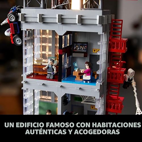 Miniatura 7 de Conjuntos de Construcción LEGO Marvel Spider-Man Daily Bugle para Adultos - Exhibición como Decoración de Oficina o Estantería - Regalos