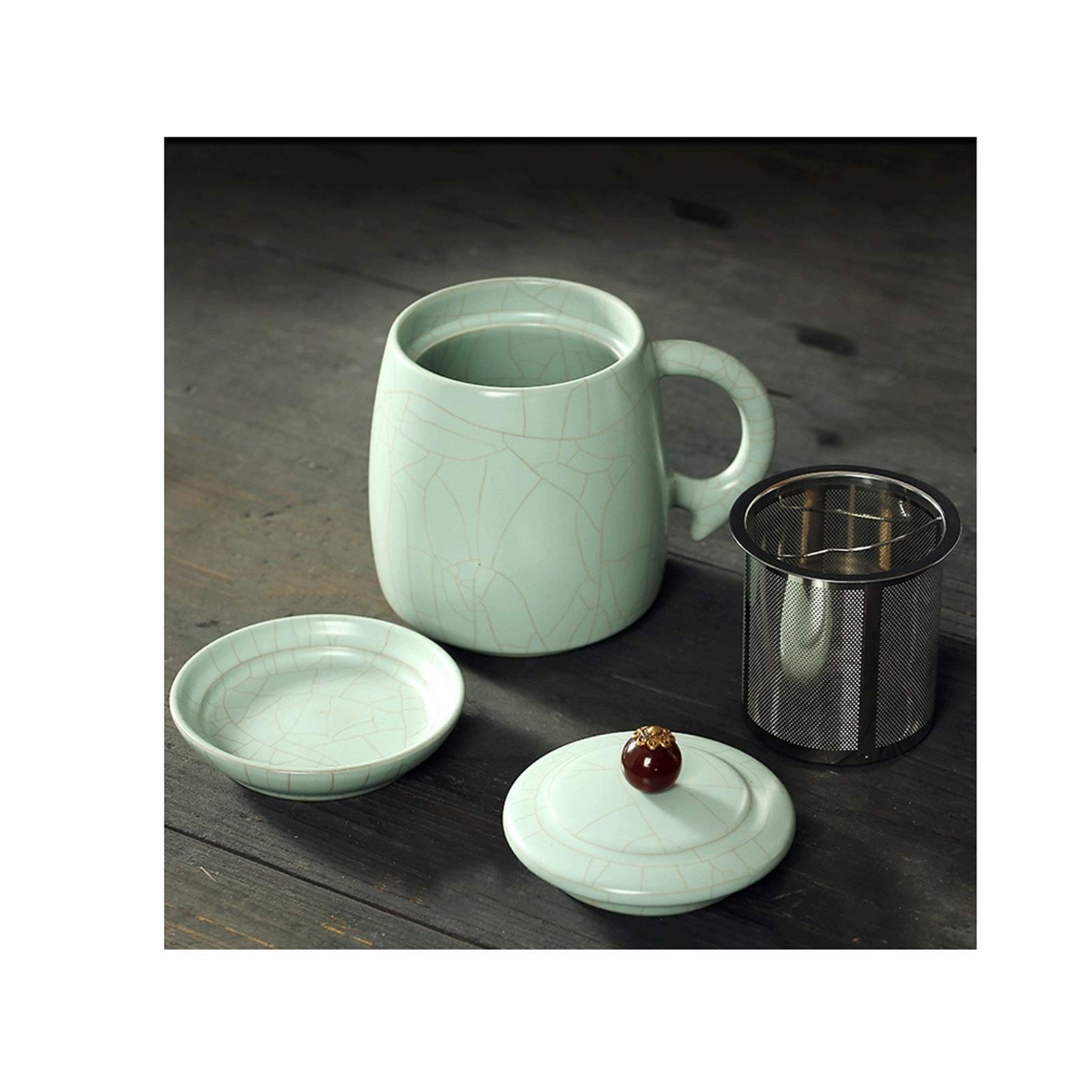 Kaffeetassen Becher Keramikbecher mit Deckel 480 ml Großkapazität Teeschale Geeignet für Büro Home Exquisite Weihnachten, Valentinstag für Frauen Männer