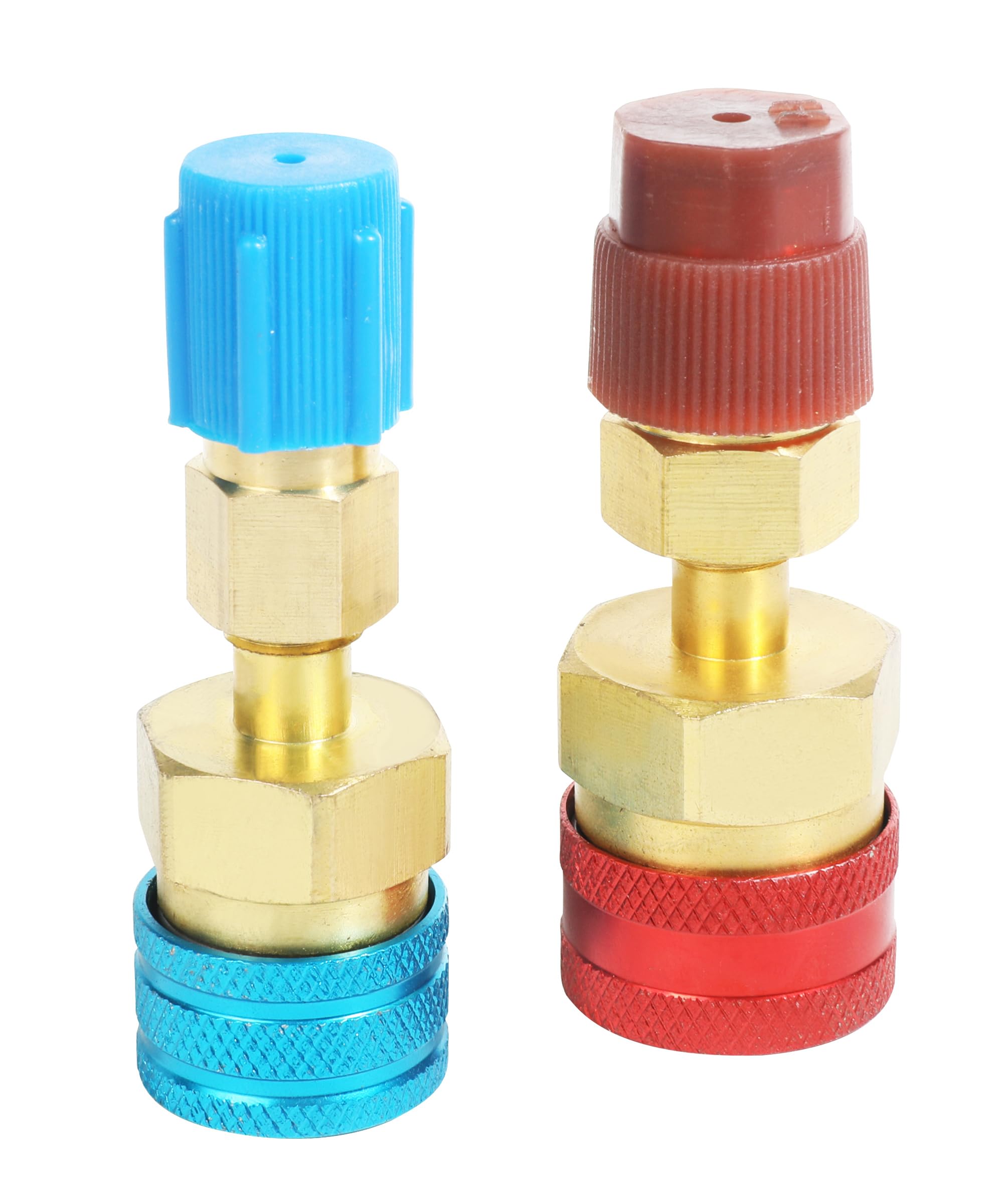 R1234YF to R134a Conversion Adapters Quick Couplers Kit,Car Accessories R1234yf Refrigerant Recharge Kit,High Low Side Adapter for R1234yf Air Conditioning Systems Evacuation Recharging