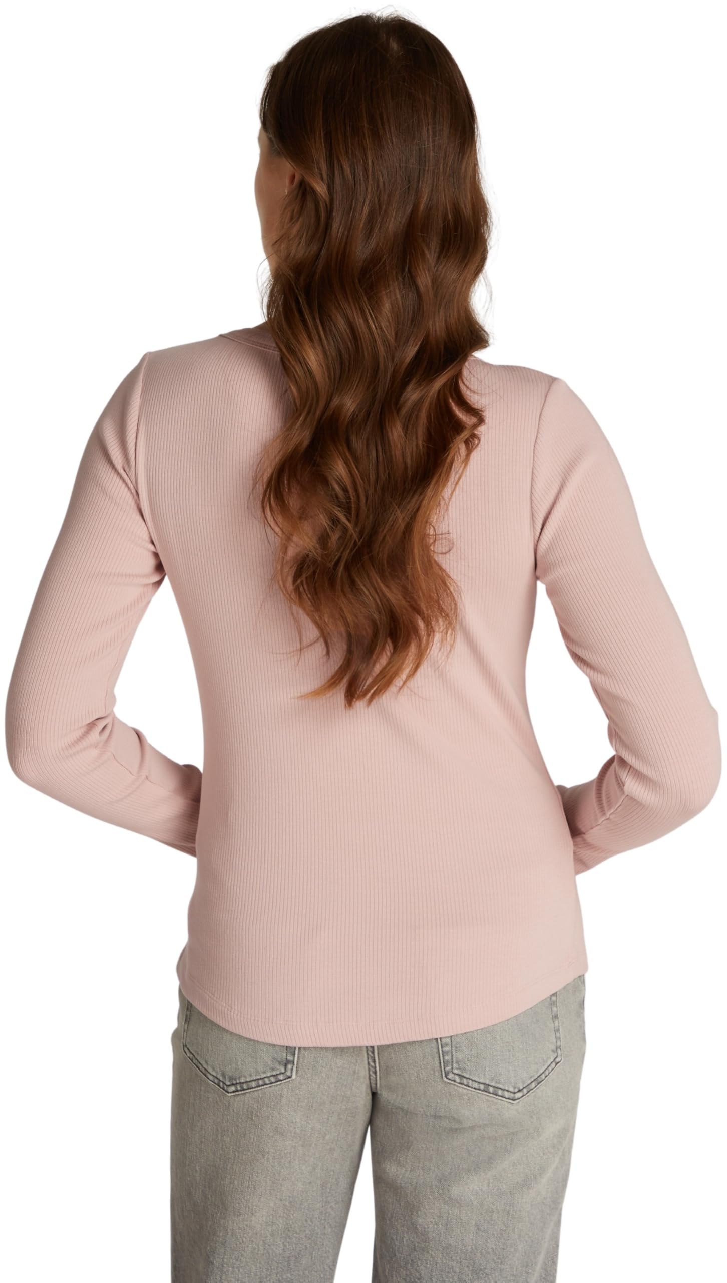 Tommy Hilfiger Damen Langarmshirt Slim Fit Rundhalsausschnitt, Rosa (Foggy Pink), XXS – Ansicht 2