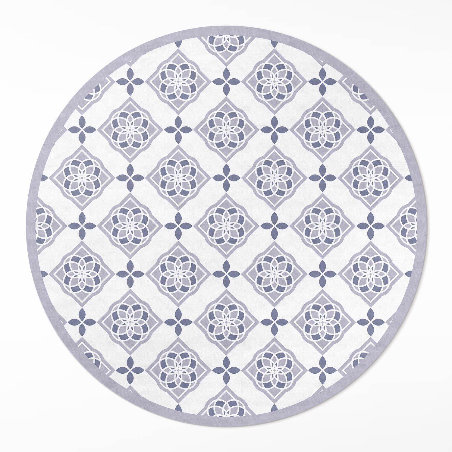 Tapis vinyle ø110 cm haut de gamme modèle élégant en PVC durable pour intérieur