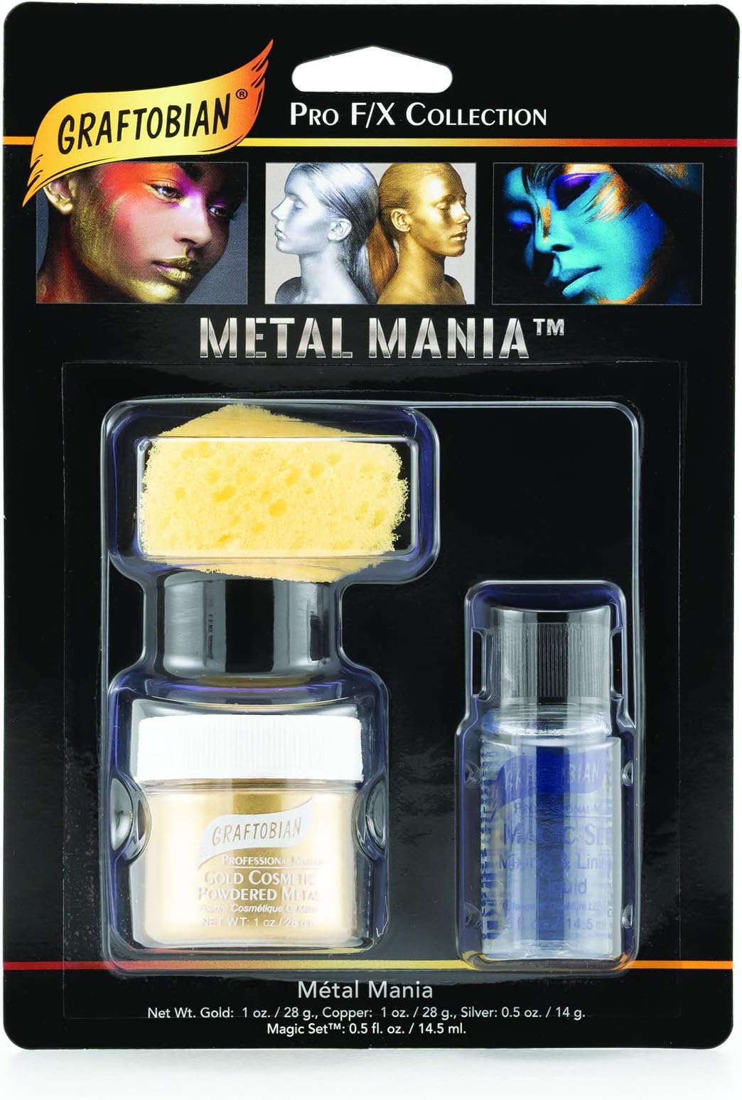 Graftobian Metal Mania Makeup Kit Gold 1 oz./26 g