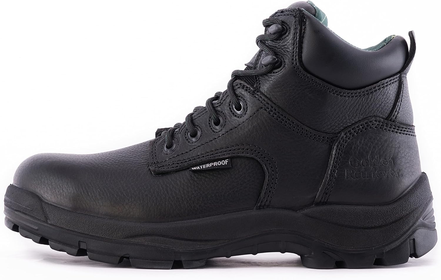 Golden Retriever 6'' Steel Toe Work Boots for Men, Waterproof Construction Boots,Slip and Oil-Resistant,Coolmax, Comfortable,ASTM F2413-18 EH G6755-G6955 9.5 Wide G6755-wide Black, 6'' Steel Toe