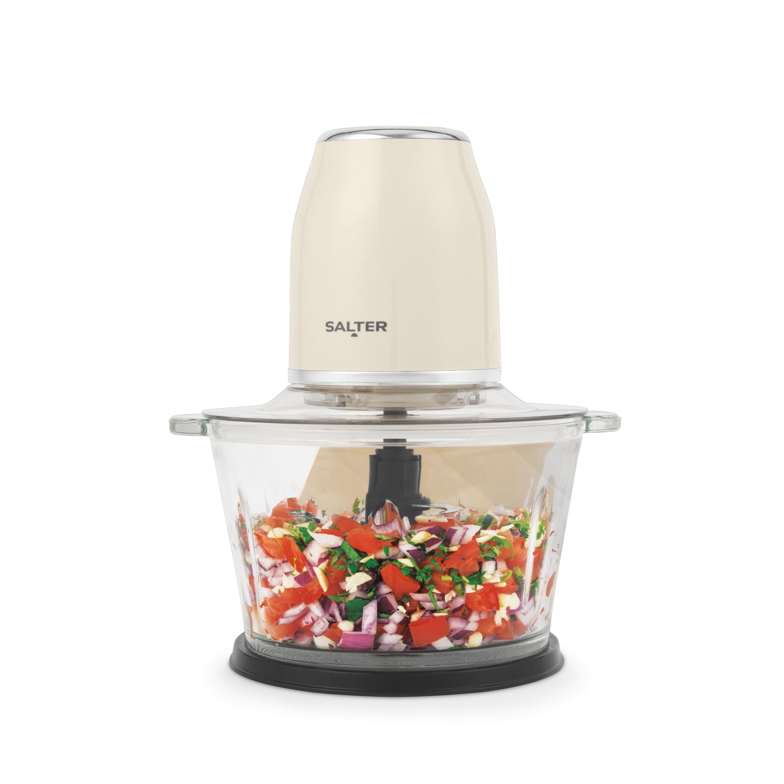 Salter Retro Cream Food Chopper - 1.2L - 500W - 2 Speed Settings