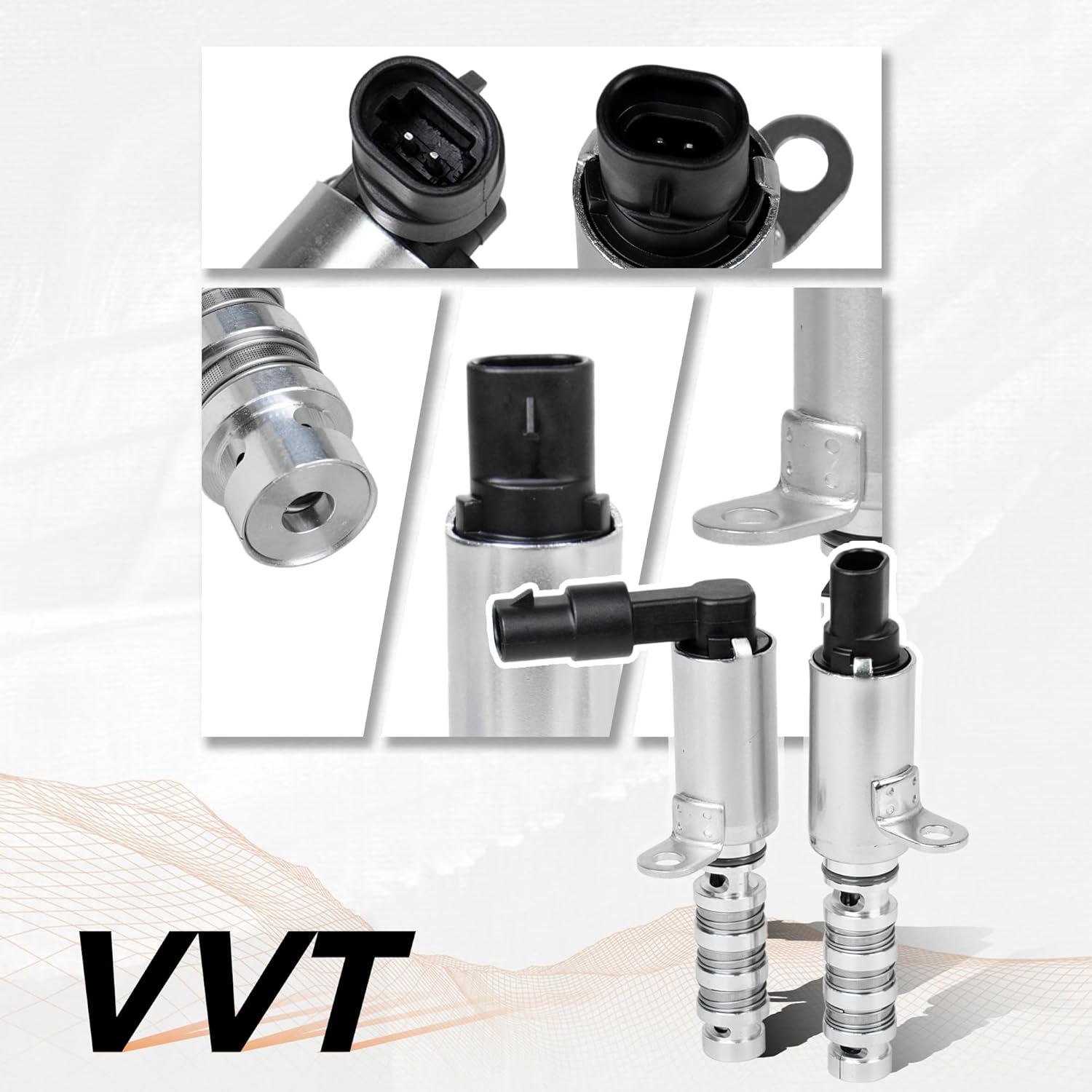 24375-2E100 24355-2E100 Intake & Exhaust Engine Variable Valve Timing (VVT) Solenoid Compatible with Elantra/Kona/Tucson Forte/Optima/Soul Replace 918-033 918-034