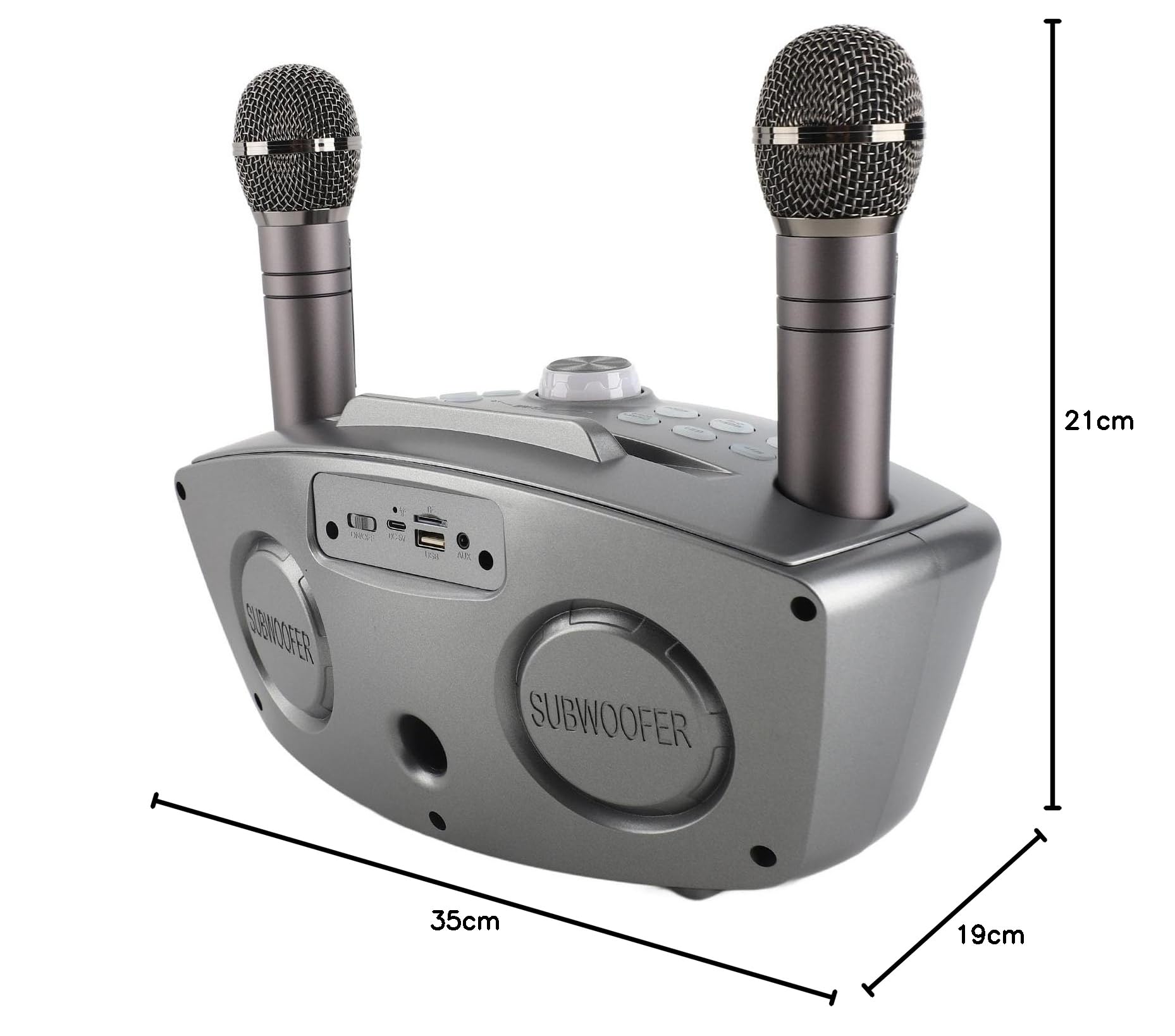 POENVFPO Famiglia Karaoke -Speaker Double Handhell ​​-Mikrofon Stereo per attività di Intrattenimento All'aperto a Casa (#2)