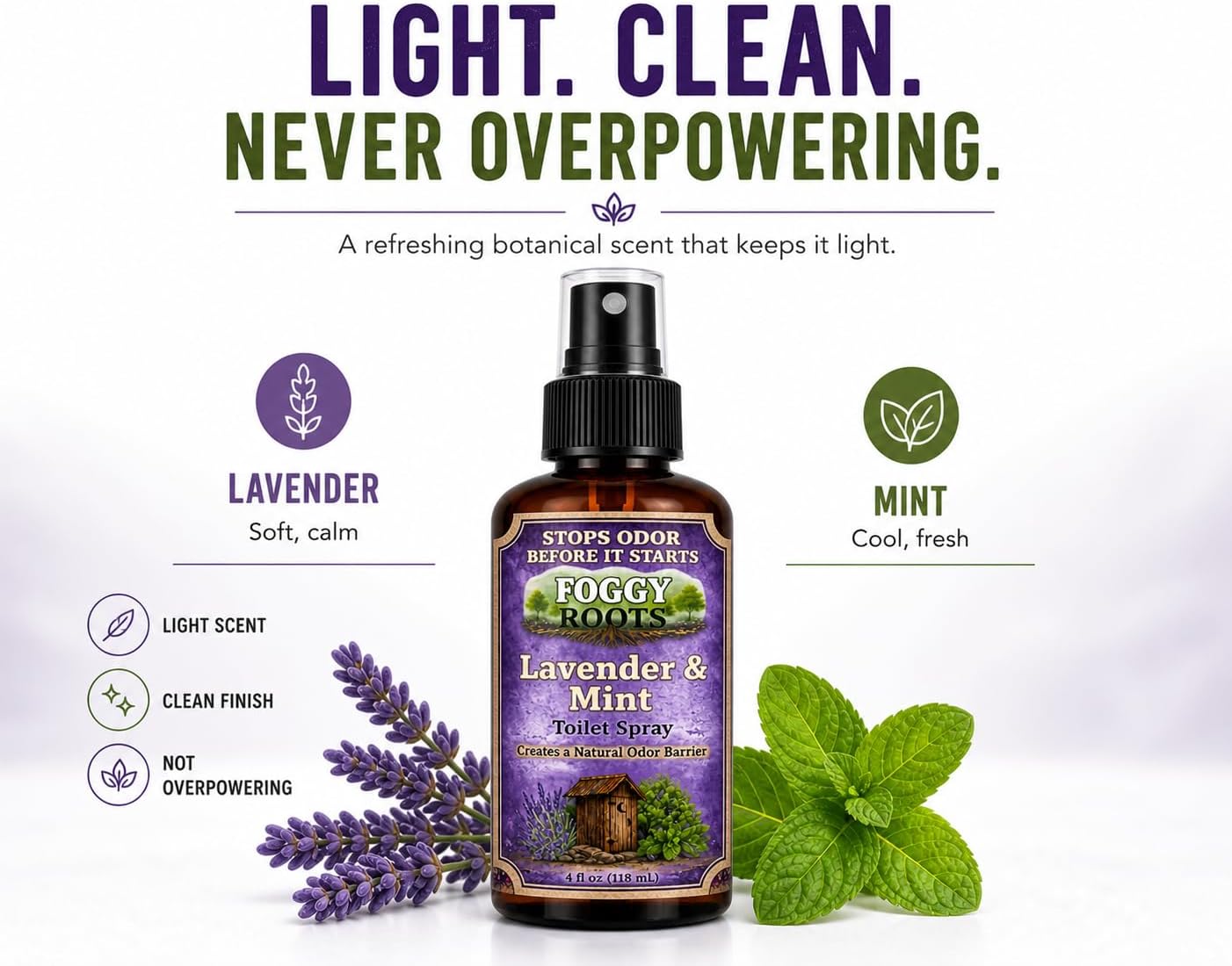 Stops Odor Before It Starts – Lavender and Mint Poop Spray, Toilet Spray for Poop, Bathroom Odor Spray for Toilet, 4 oz, 200+ Uses, Home Travel RV Work image 5