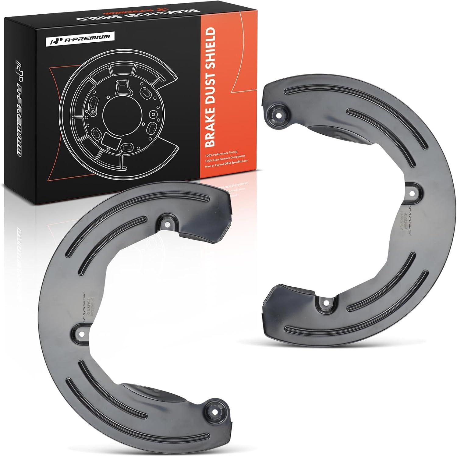 A-Premium Front Driver and Passenger Side Brake Dust Shield Compatible with Ram Models - 2500/3500 2011-2024, 2-PC Set