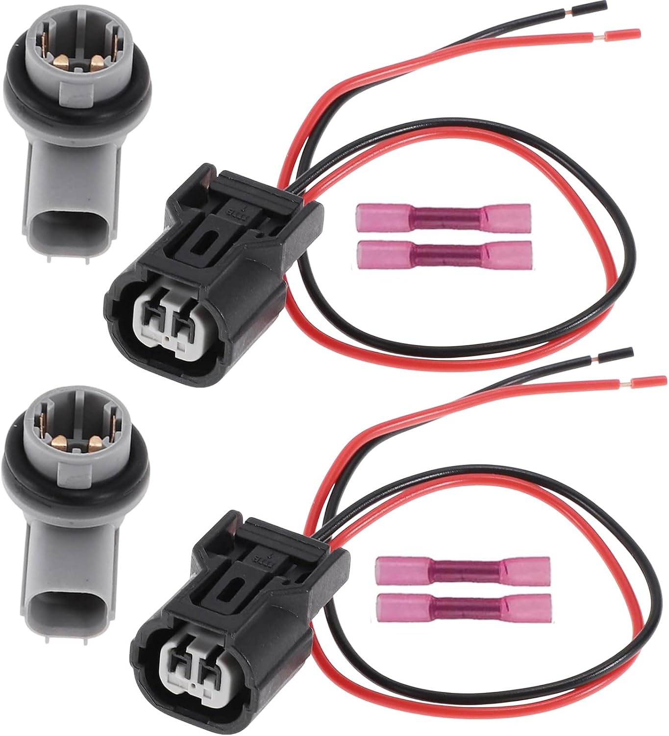 2 Sets Side Marker Light Socket Lamp Bulb Connector Wiring Harness Pigtail Plug Fit for Honda Civic 2016-2021 Replaced OE 33304-TET-H01