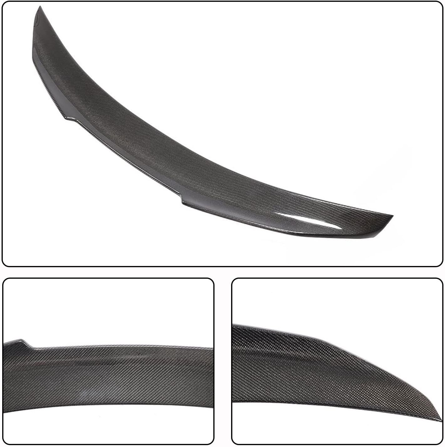 Real Carbon Fiber Rear Trunk Spoiler for Mercedes-Benz C Class W204 2007-2014 C204 C180 C200 C250 C300 C63 Sedan 4-Door Rear Spoiler Wing Lip Factory Outlet (Style B)