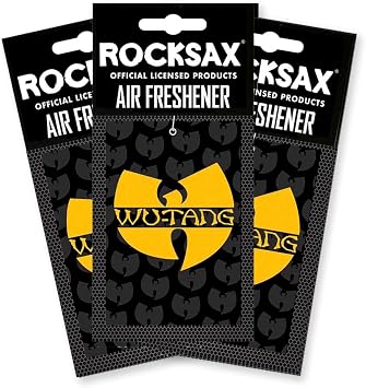 3 Pack of Wu-Tang Clan Classic Logo Hanging Air Freshener Long-Lasting Vanilla Car Air Freshener for Home & Office Double-Sided Print Rock Band Memorabilia Car Fresheners