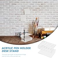 Vista 7 de EXCEART Soporte de exhibición acrílico para bolígrafo, 4.72 x 3.14 x 2.87 pulgadas, organizador de escritorio transparente para pinceles de pintura