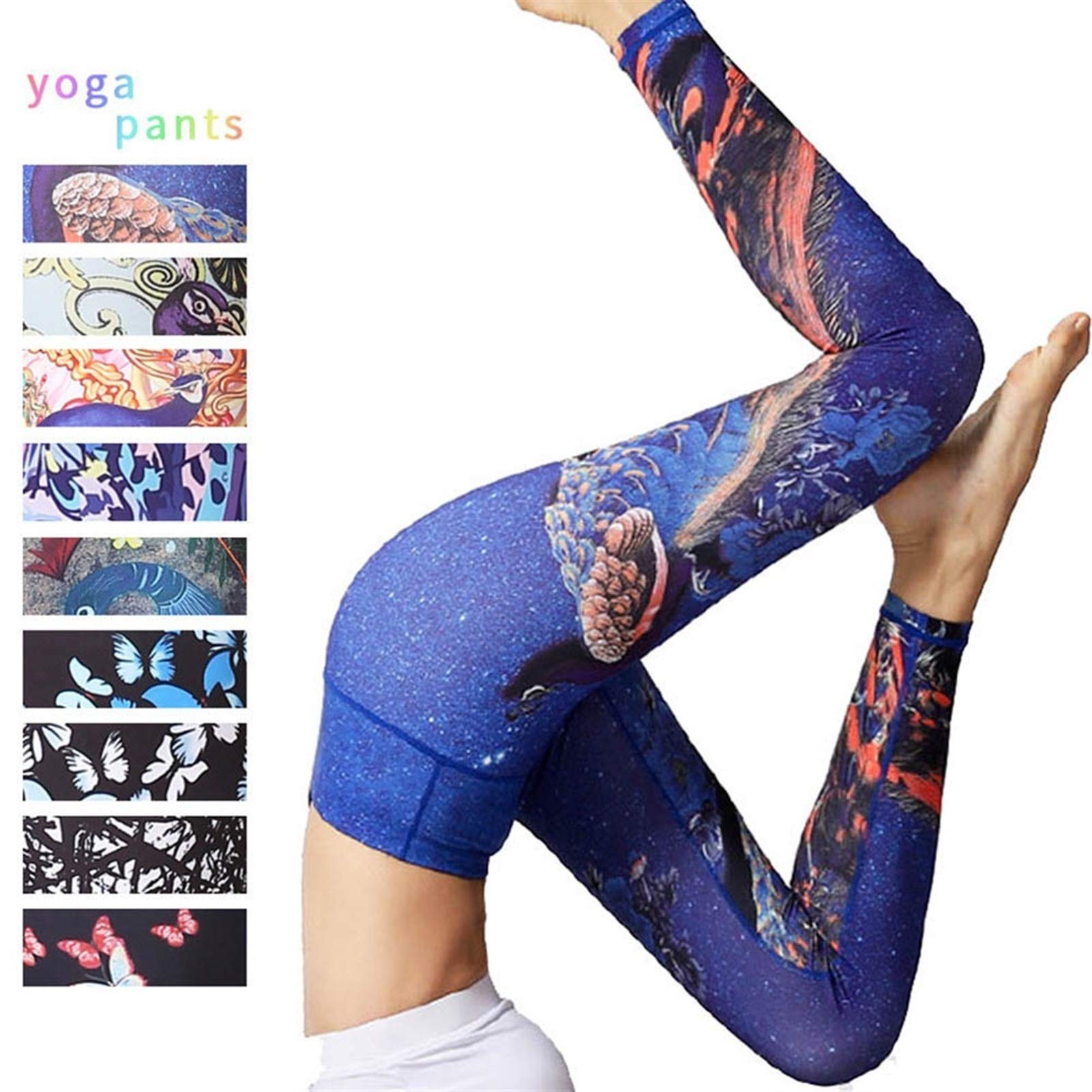 Damen Laufhose Sport Leggings, Frauen Hohe Taille Skinny Power Flex Weiche Atmungsaktive Leggings Yoga Capri Hosen Lange Hosen Tanztraining Laufstrumpfhosen Sports Running Workout Hose Gym Tights