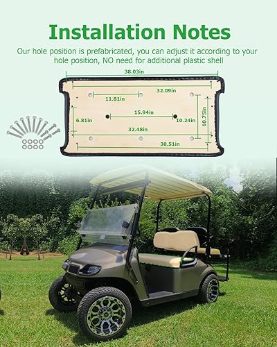Miniatura 7 de Cojín inferior de asiento delantero para Club Car DS 2000.5-up, cojín de asiento delantero de carrito de golf, color marrón, cojín de repuesto