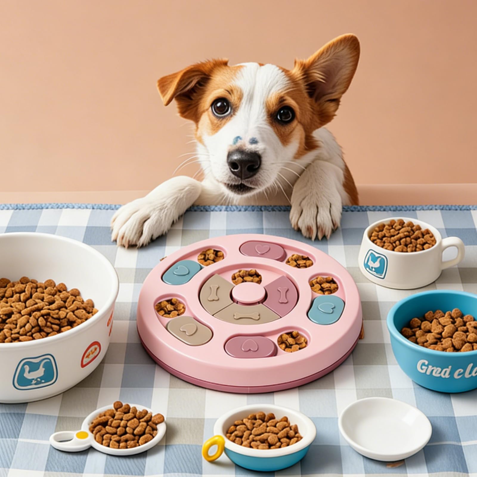 Giocattolo intelligente per cani, giocattolo per cani, giocattolo per gatti, intelligenza, giocattolo da mangiare per cani, lavabile, giocattolo per cani e gatti, rallentare interattivo, mangiare