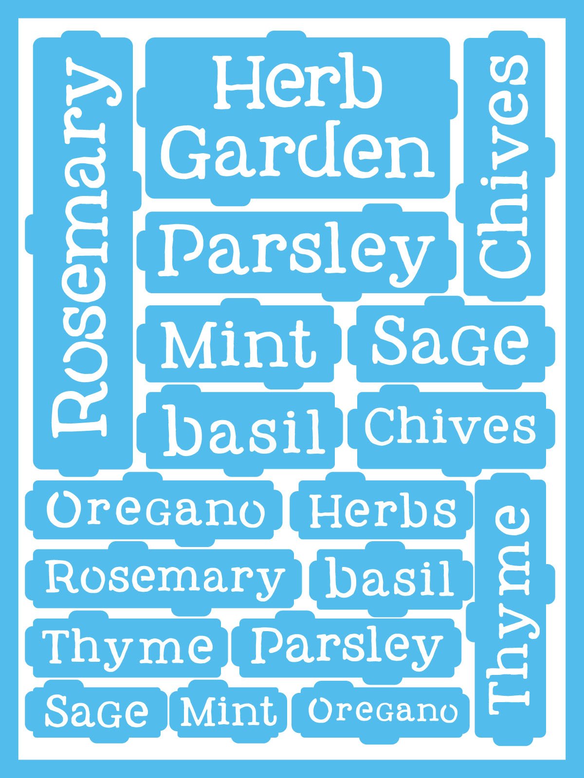 DecoArt Patio Paint Self-Adhesive Stencils, 6 by 8-Inch, Spice of Life