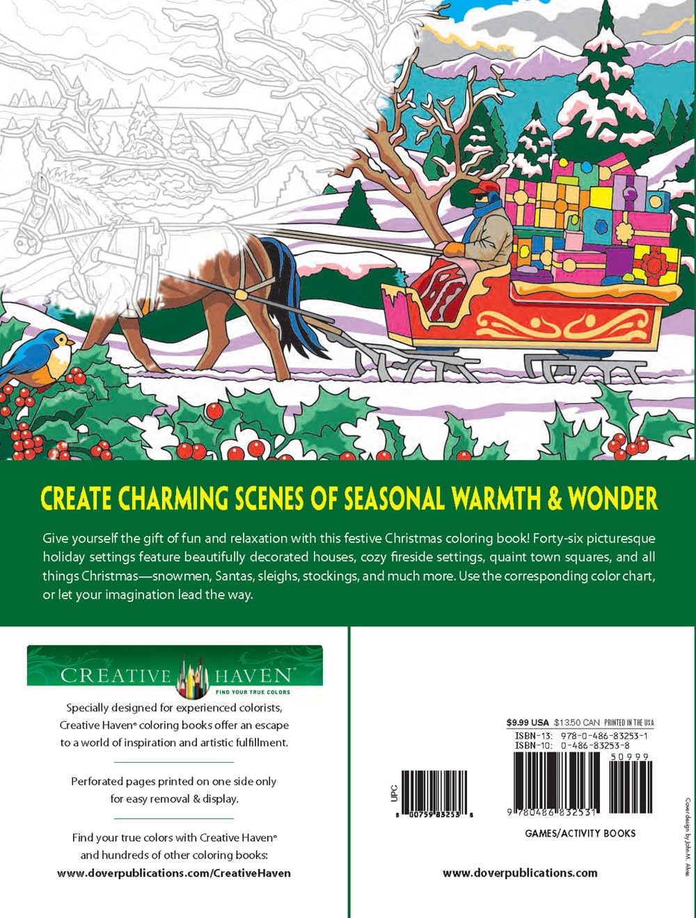 Creative Haven Christmas Color by Number (Adult Coloring Books: Christmas) image 2