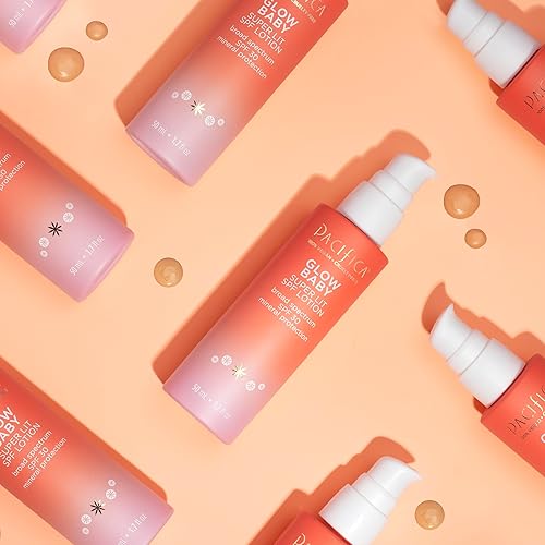 Miniatura 8 de Glow Baby Super Lit - Loción SPF 30 protector solar de amplio espectro protección UVAUVB hidratante tintado 100 mineral SPF sin fundido blanco óxido