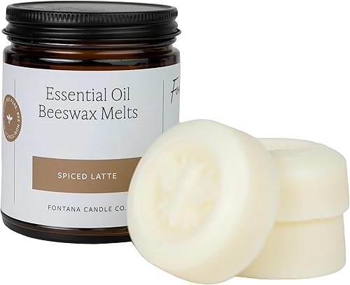 Fontana Candle Co - Cera perfumada para derretir, café con leche especiado, hecho con cera de abejas, aceite de coco y aceites esenciales puros,