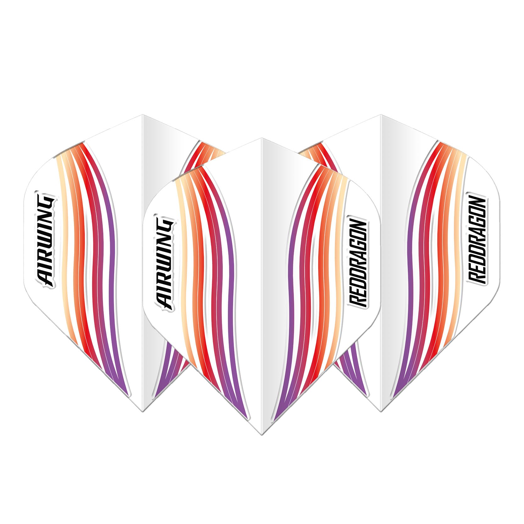 RED DRAGON Airwing Unique Moulded Red Wave Standard Dart Flights 1 Set Per Pack (3 Dart Flights in total) - Image 2