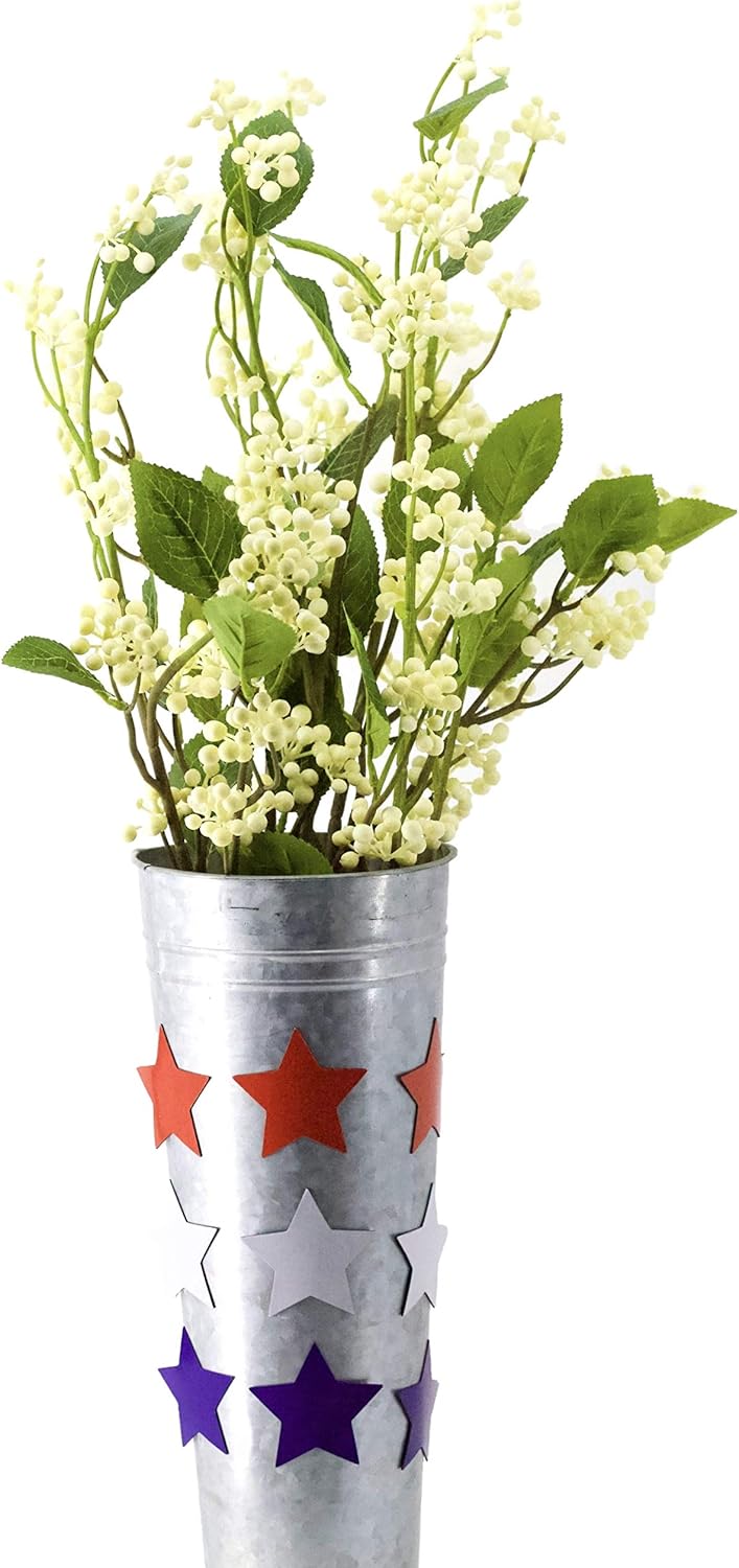 DewberrySpray 5pcs Berry Spray Americana／Picks Faux Berry 30.7" Blossom Tall Plant Outdoor Floral Arrangement Decoration Berries Crafts Home Decor Holiday Wedding Parties Primitive(White)