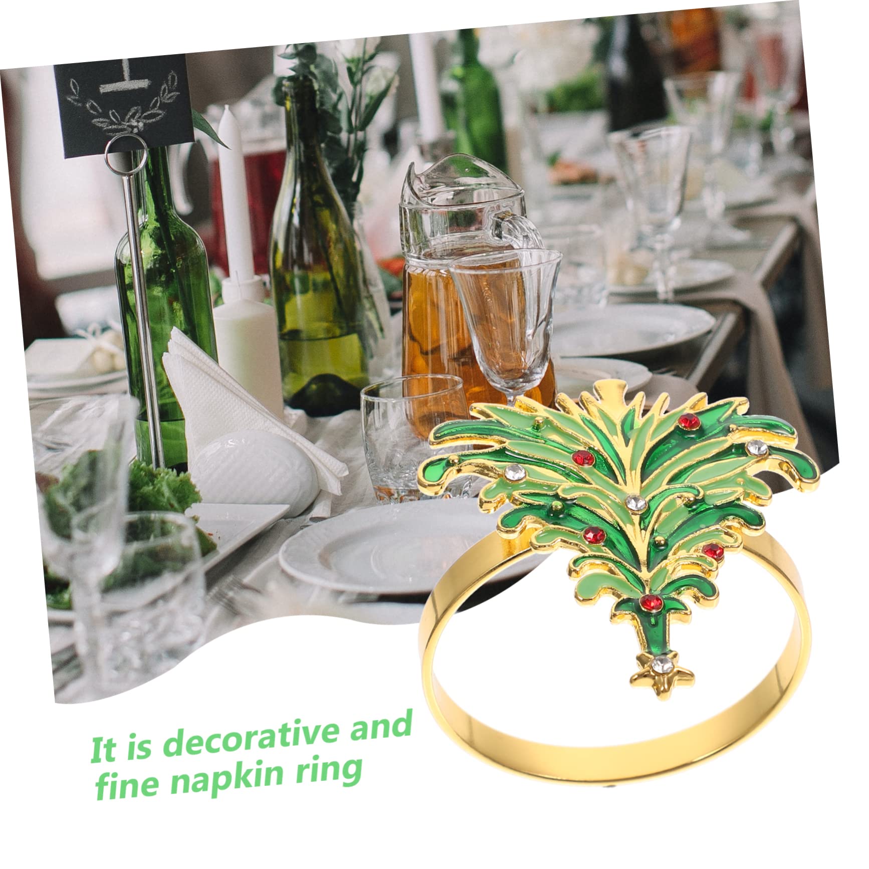 Ciieeo 2 Set Di Tovaglioli Di Natale Eleganti Porta Tovaglioli Per Decorazioni Da Tavola 6 Pezzi * 2
