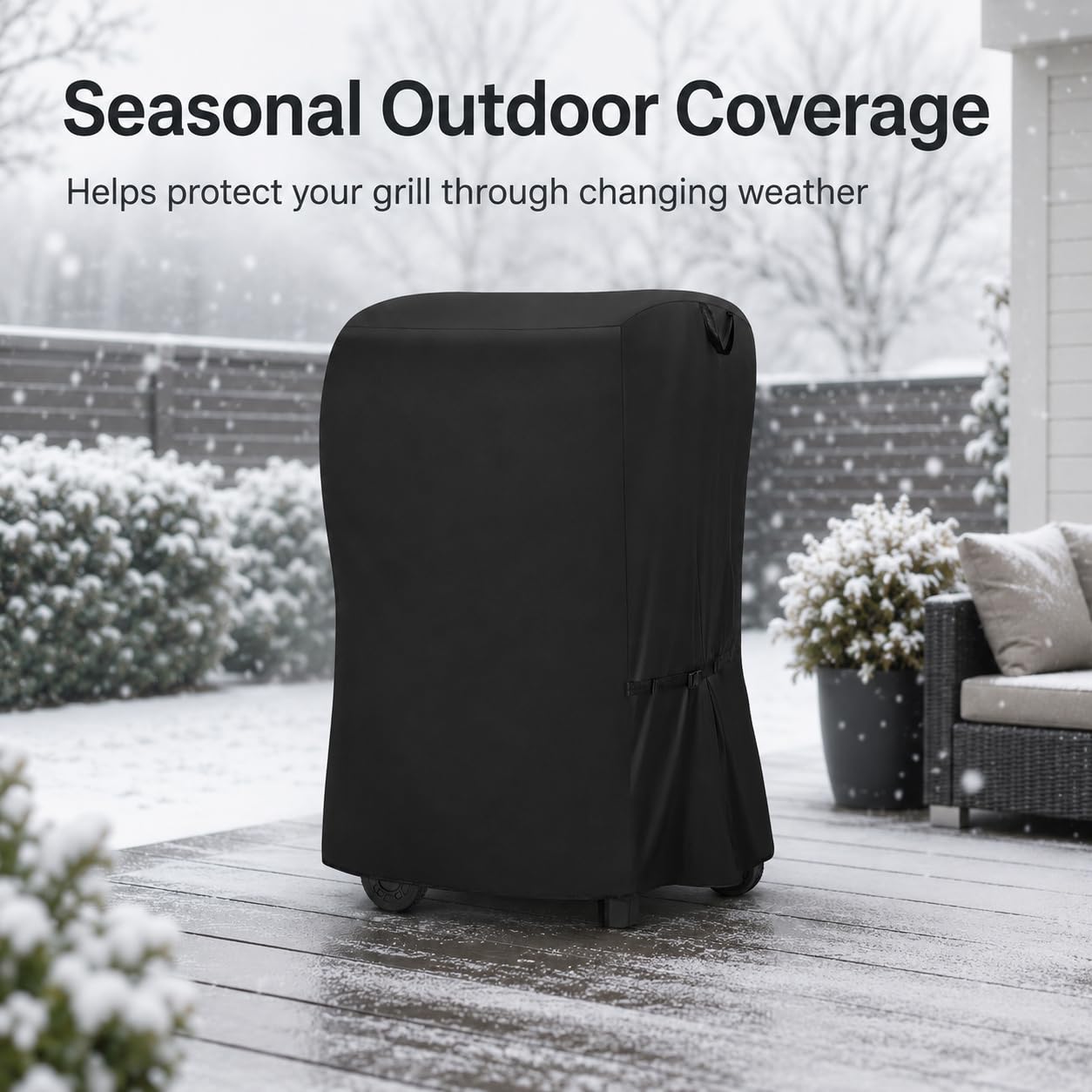 Copertura Barbecue Esterno per Everdure eChurrasco 2010-2019,Tessuto Oxford 210D Impermeabile Resistente UV Polvere Neve Vento Facile da Pulire