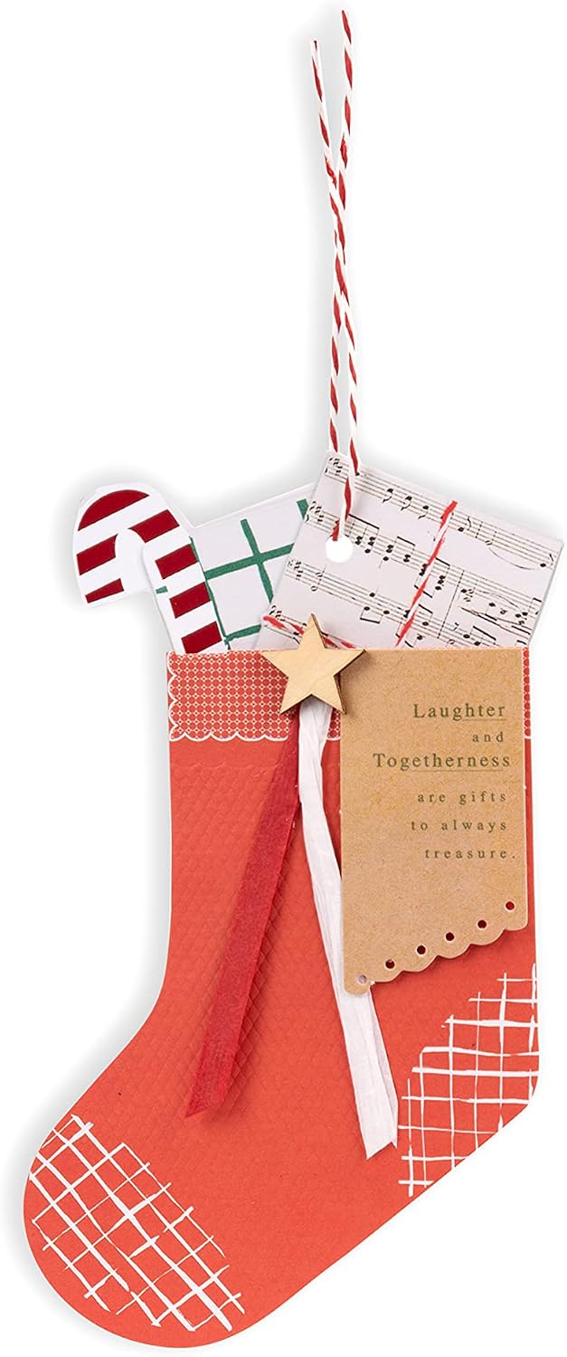 Hallmark Christmas Card for Mum - Traditional Design with Stocking Keepsake, Multicoloured, 26 cm by 18 cm - Image 5