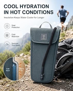 UTOBEST Insulated Hydration Bladder Sleeve for 2L/3L Water Reservoir, Lightweight Water-Resistant Cooler Cover (Bladder Not Included)