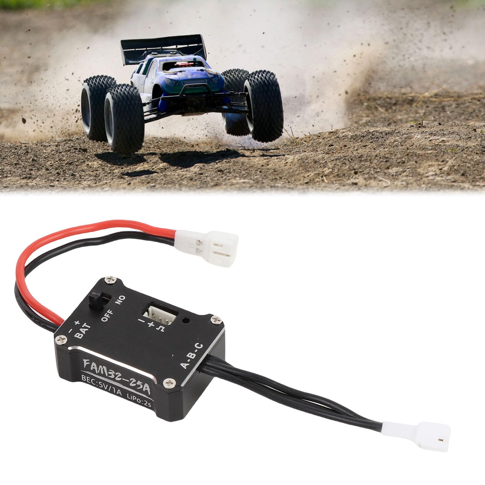 Fockety Controlador de Velocidad sin Escobillas de 25A, Variador Ligero de