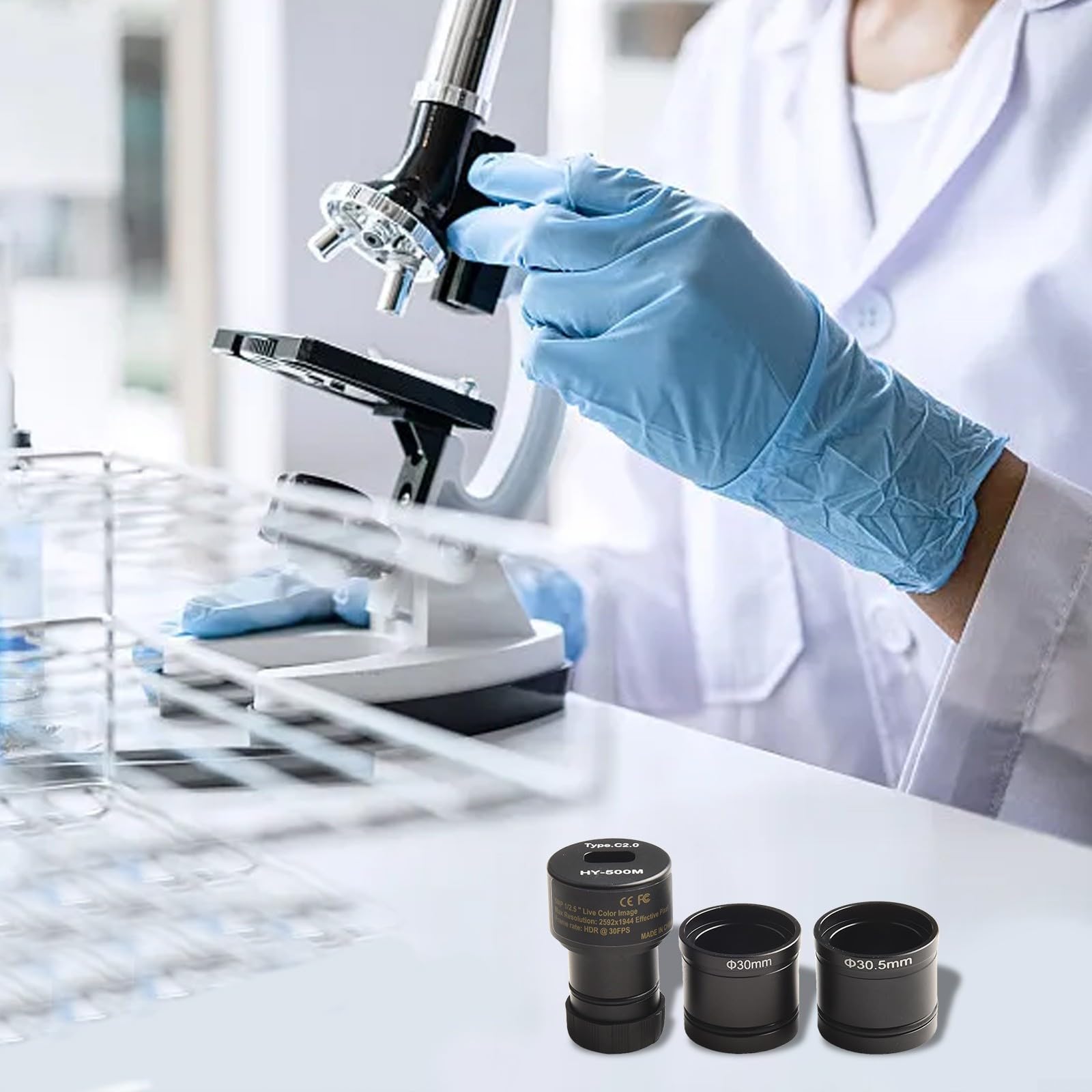 Industriale per l'industriale della macchina fotografica 5MP USB 2,0 del microscopio alta | USB 2.0 ad alta velocità, trasferimento 480Mb/s, uscita immagine stabile e software di gioco, pronto per il laboratorio