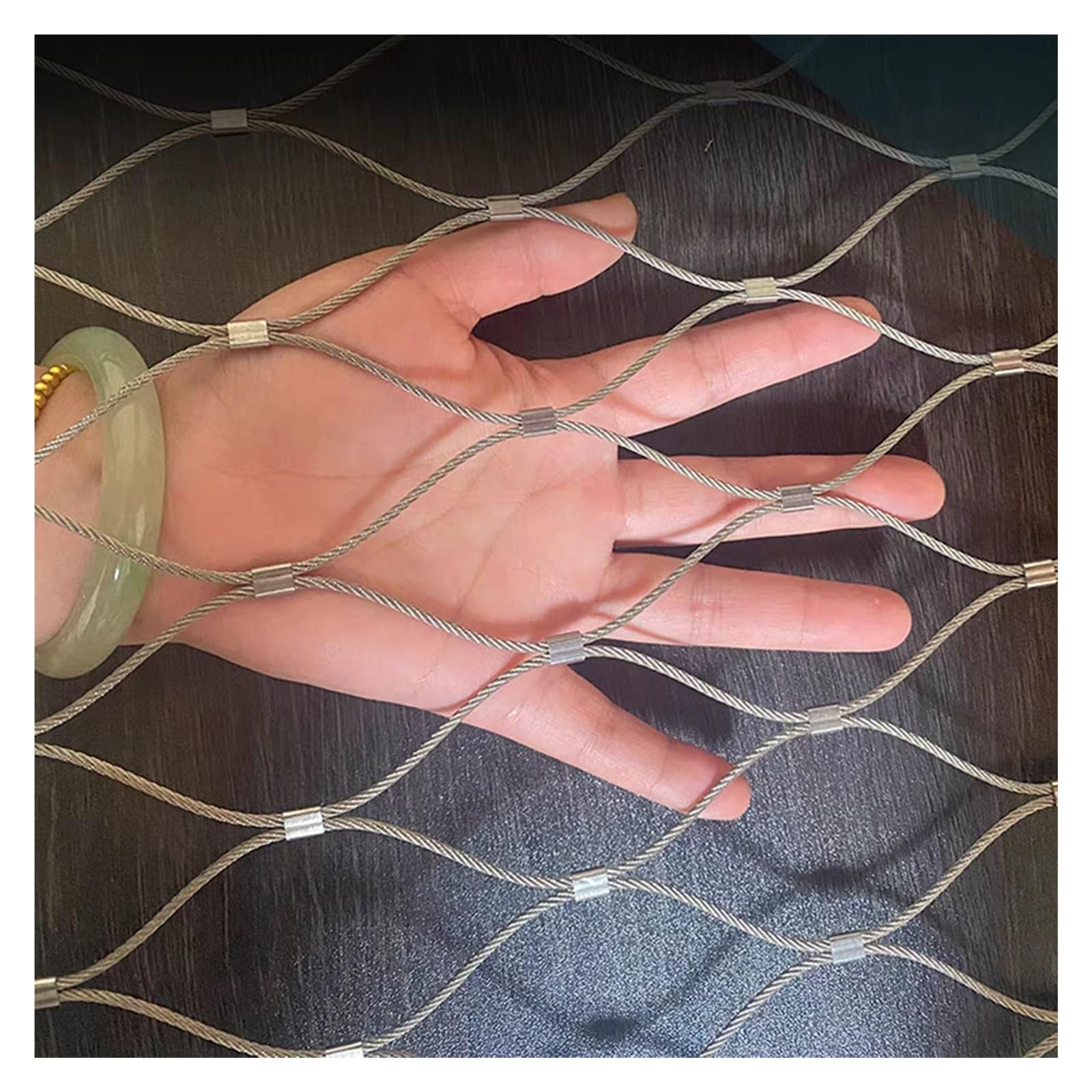 Filet en acier inoxydable à petit trou flexible et résistant pour clôture de protection