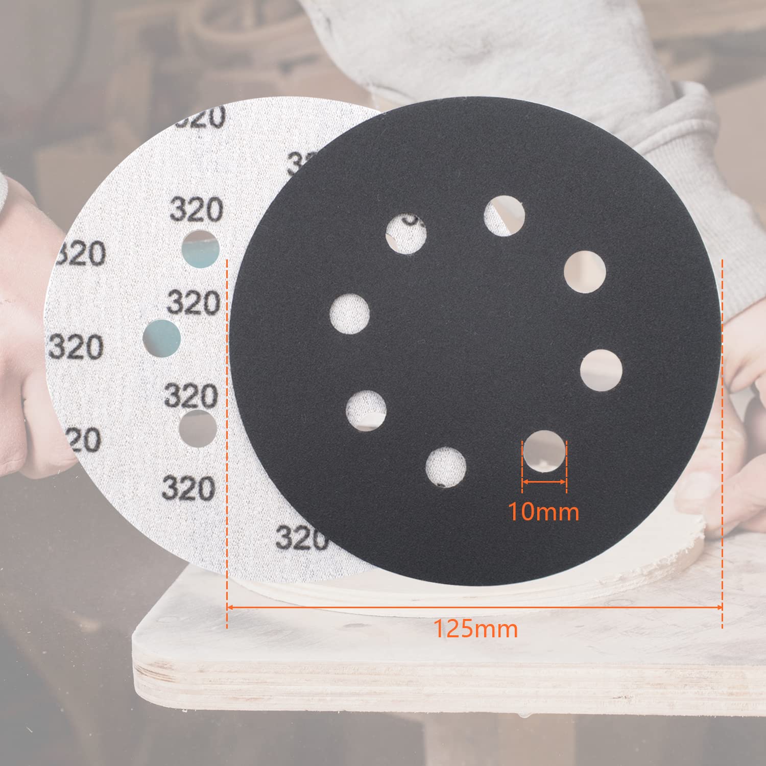 60 Dischi Abrasivi 125mm - Grana 320-2000 Per Levigatura A Secco E Bagnato