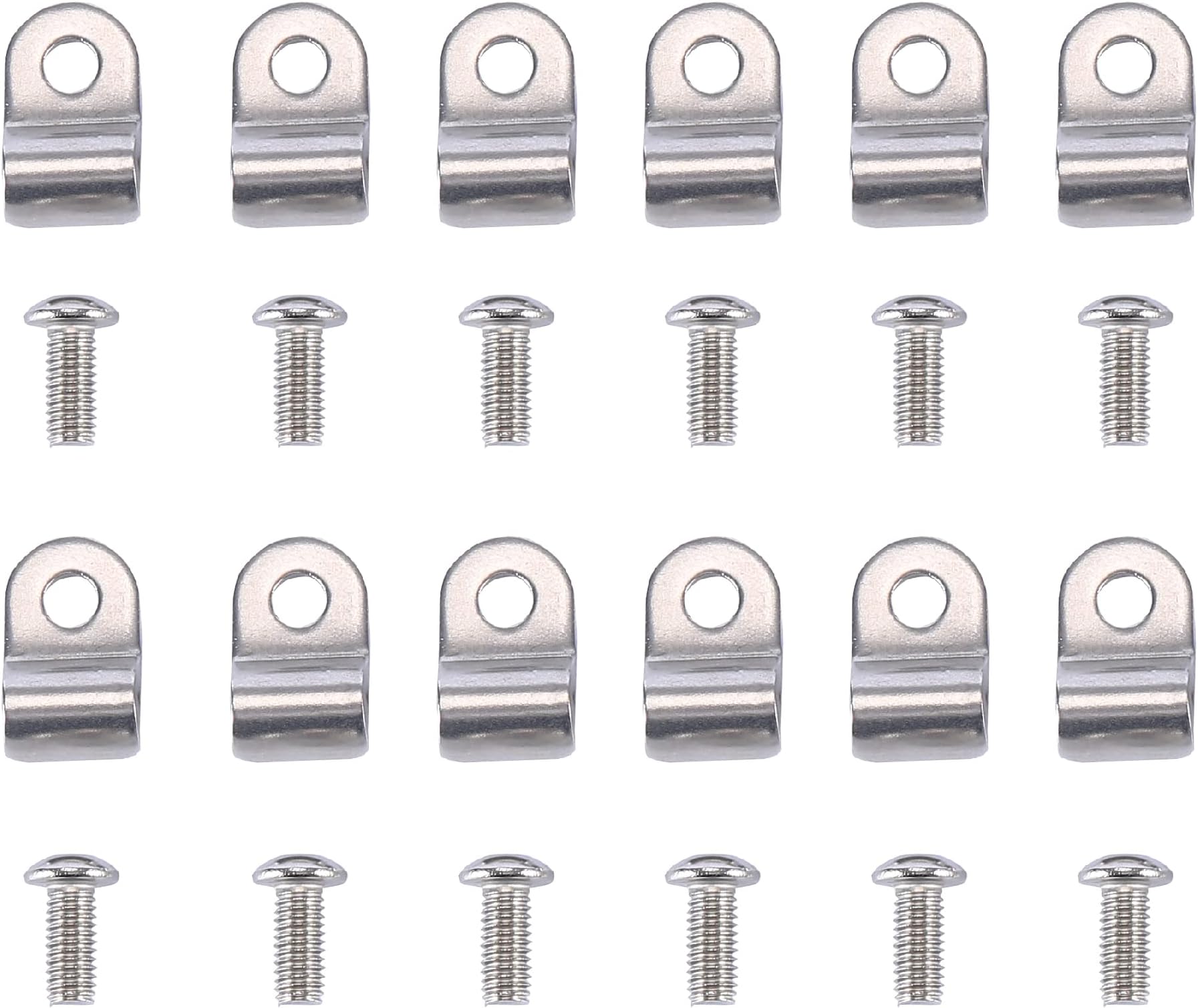 BATONECO 3/16" Brake & Fuel Line Clamp with Screw, Stainless Steel 24pcs Street Rod Custom Dune Buggy