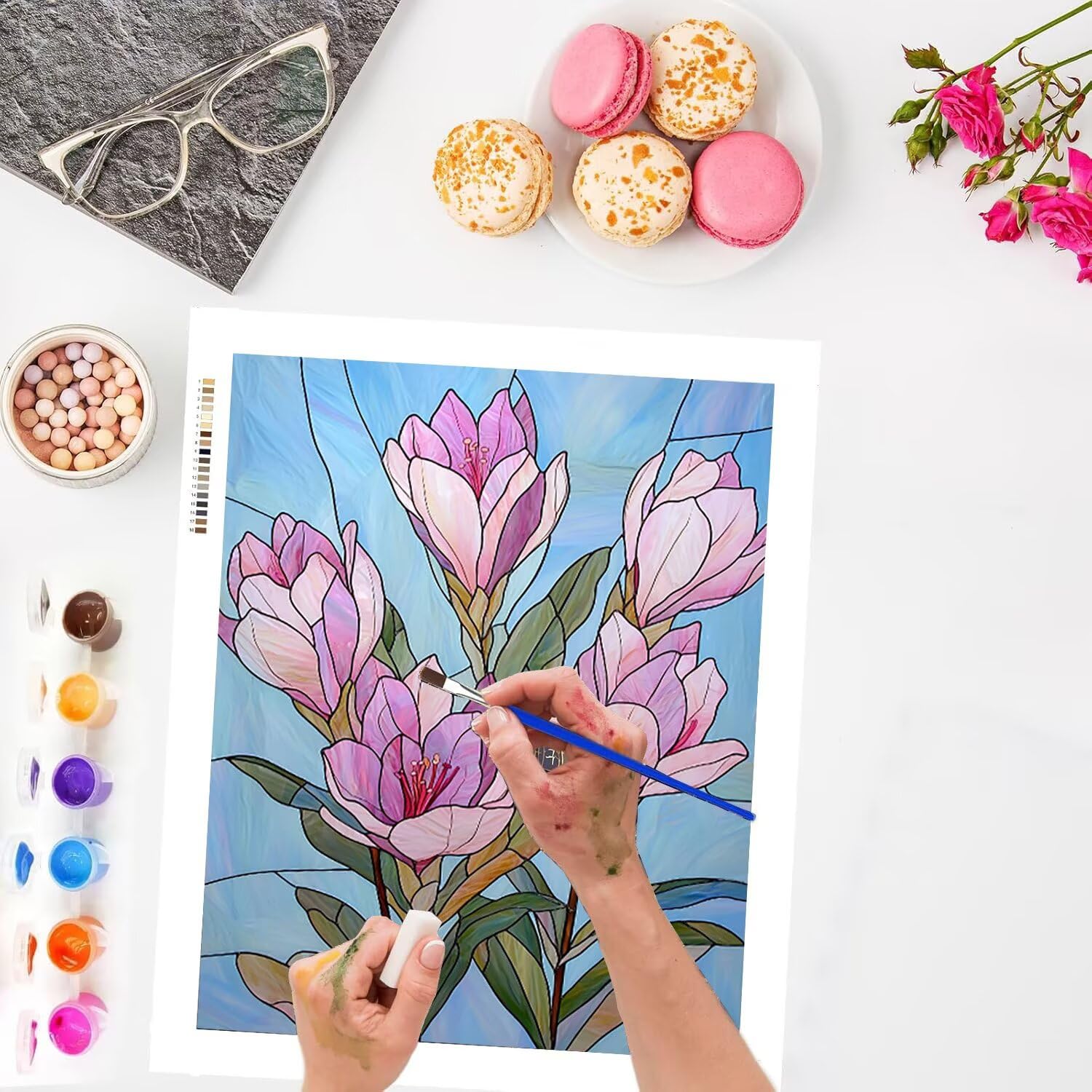 WEISHIWE Magnolia Malowanie po Numerach dla Dorosłych 71 x 86 cm v-1087