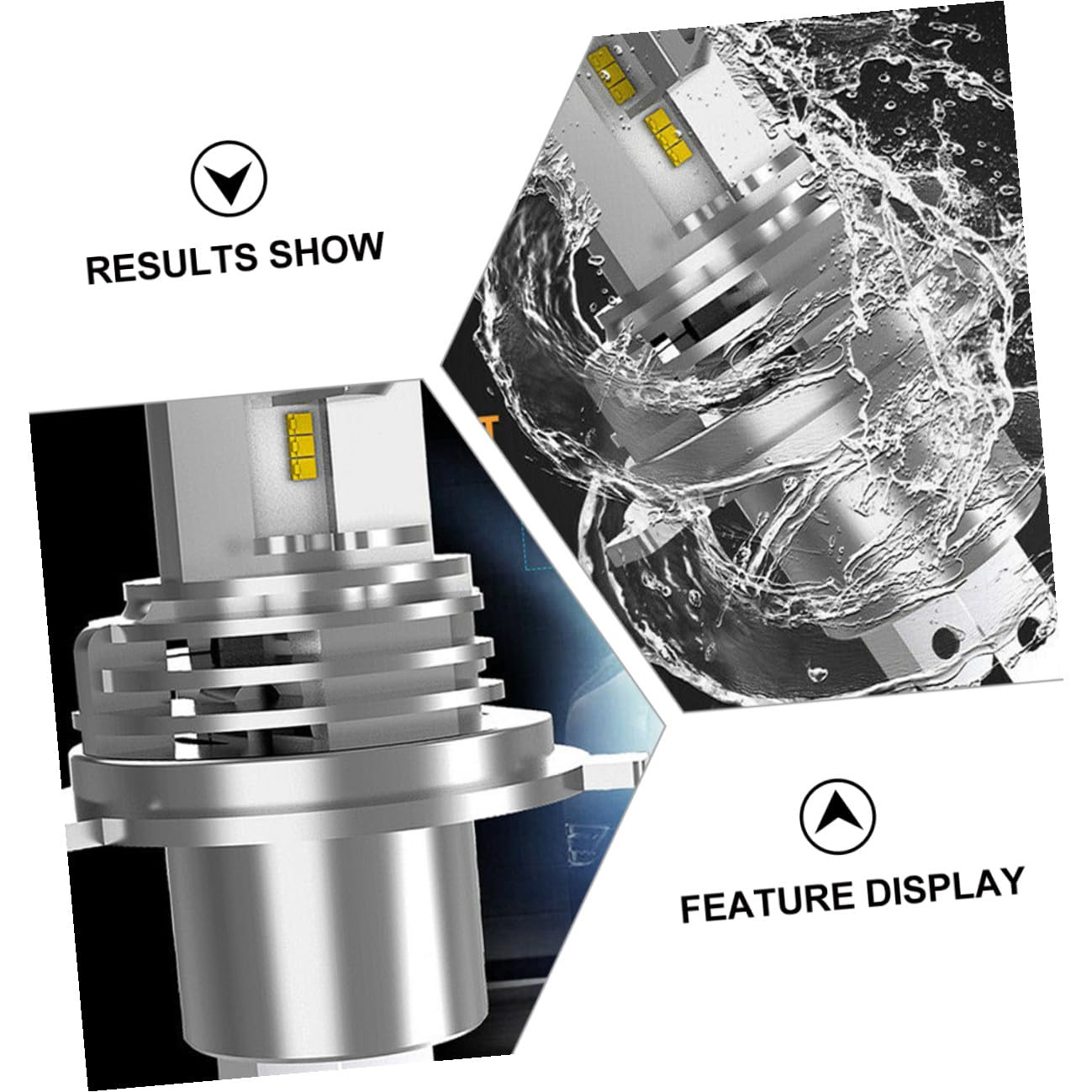 POPETPOP Lampadine LED Fari Auto H4 9003 55w 5000lm, Faro Veicolo, Ricambio Fendinebbia ad Alta Permeabilità, Basso Consumo Energetico, Resistente Agli Urti, per Uso Automobilistico