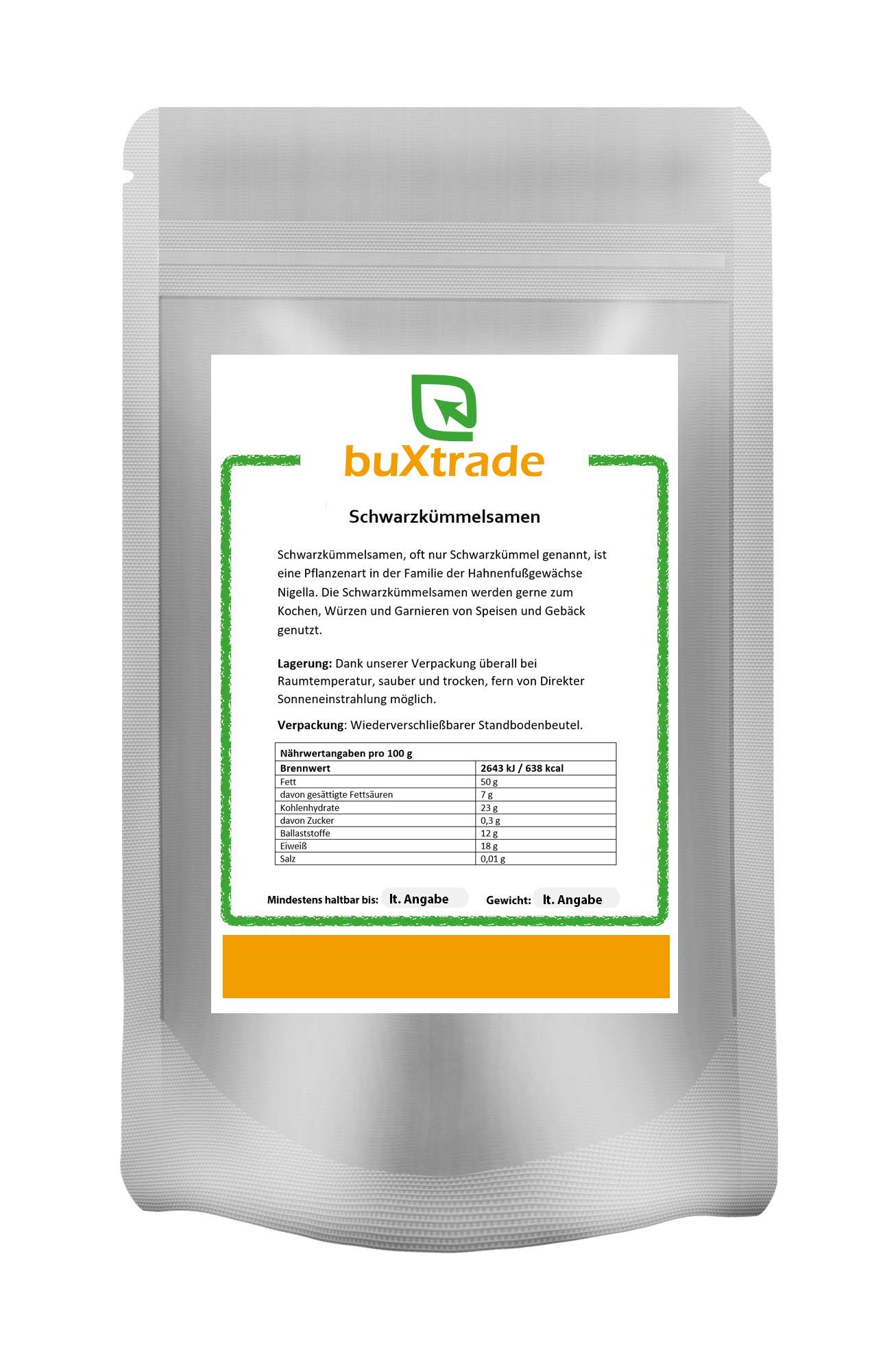 10 kg | Schwarzkümmelsamen | schwarz | Nigella | Sativa | Ganz | Samen | Kümmel | Buxtrade
