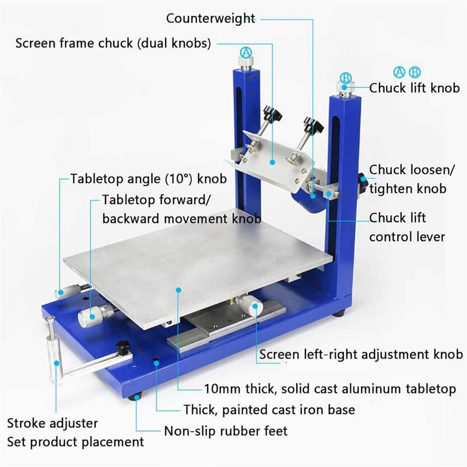 Ręczna drukarka szablonowa do SMT i PCB, precyzyjna maszyna do sitodruku, 20 x 20 cm, 24 x 30 cm, 30 x 40 cm, maksymalna grubość 5 cm, idealna do druku PCB i tampodruku